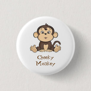 Badge Rond 2,50 Cm Insigne effronté de singe