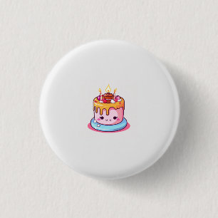 Badge Rond 2,50 Cm Insigne, épingle, bouton, gâteau Kawaii adorable