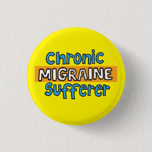 Badge Rond 2,50 Cm insigne épingle migraine chronique