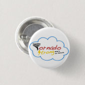 Badge Rond 2,50 Cm Insigne fort de logo de tornade (Devant & derrière)