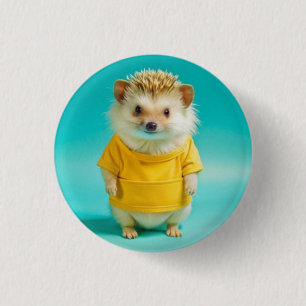 Badge Rond 2,50 Cm Insigne : hérisson