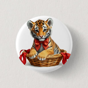 Badge Rond 2,50 Cm Insigne : petit tigre