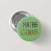Badge Rond 2,50 Cm insigne pin mathématique génie (Devant & derrière)