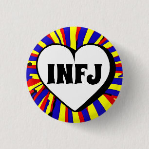 Badge Rond 2,50 Cm Insigne rond INFJ MBTI 3 Cm
