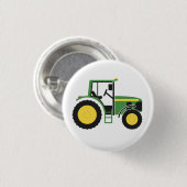 Badge Rond 2,50 Cm Insigne vert de tracteur (Devant & derrière)
