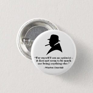 Badge Rond 2,50 Cm Insigne Winston Churchill - Citation 6