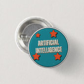 Badge Rond 2,50 Cm Intelligence artificielle (Devant & derrière)