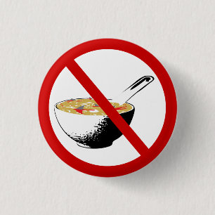 Badge Rond 2,50 Cm interdire la soupe d'ailerons de requin