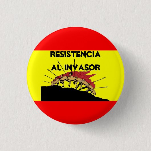 Badge Rond 2,50 Cm Invasor d'Al de Resistencia de drapeau de (Devant)