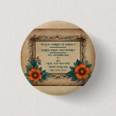 Badge Rond 2,50 Cm Invitation carte postale (Devant)