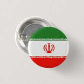 Badge Rond 2,50 Cm Iran-drapeau (Devant & derrière)