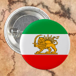Badge Rond 2,50 Cm Iran, drapeau perse avec Lion, Shah d'Iran<br><div class="desc">Boutons : Drapeau patriotique persan,  Shah d'Iran (1964-1980) avec soleil et lion</div>