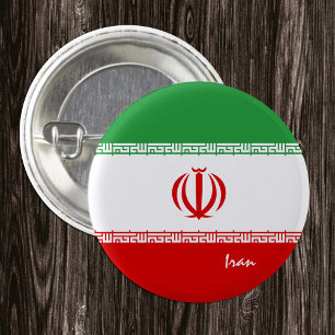 Badge Rond 2,50 Cm Iran, patriotique iranienne Drapeau
