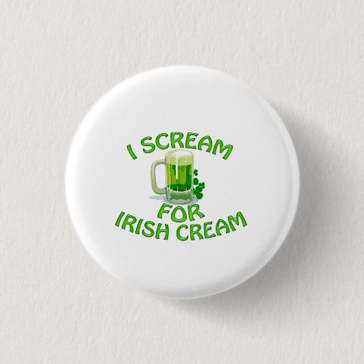 Badge Rond 2,50 Cm Irish Cream I Scream (Devant)