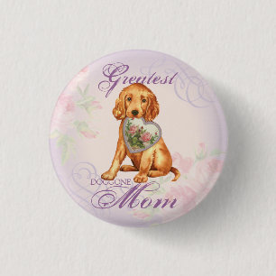Badge Rond 2,50 Cm Irish Setter Heart Maman