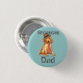 Badge Rond 2,50 Cm Irish Setter Papa (Devant & derrière)