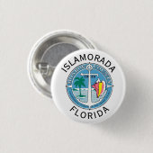Badge Rond 2,50 Cm Islamorada - Florida Keys (Devant & derrière)
