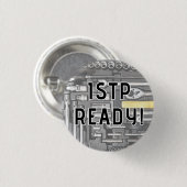 Badge Rond 2,50 Cm ISTP "préparent !" Bouton (Devant & derrière)