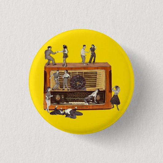Badge Rond 2,50 Cm It is only rock & roll (Devant)