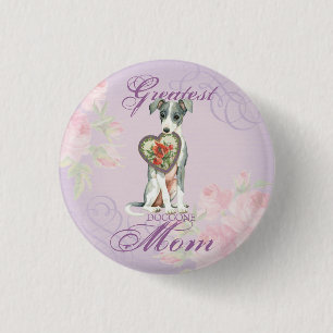 Badge Rond 2,50 Cm Italien Greyhound Heart Maman