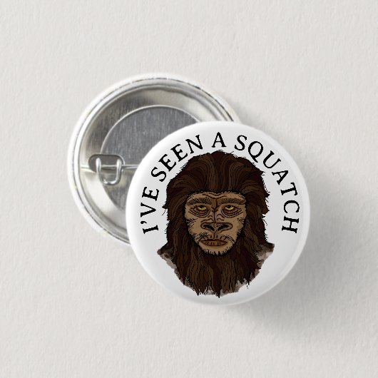 Badge Rond 2,50 Cm J’ai vu un squatch (Devant & derrière)