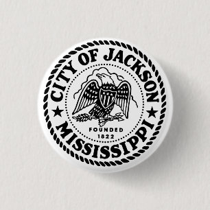 Badge Rond 2,50 Cm Jackson Mississippi