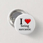 Badge Rond 2,50 Cm J'adore être sarcastique (Devant & derrière)