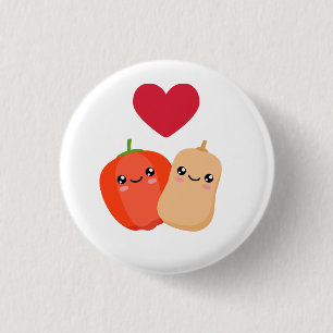 Badge Rond 2,50 Cm J'adore la soupe de courge au poivre rouge et aux 