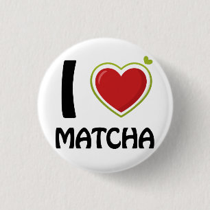 Badge Rond 2,50 Cm J'adore le T-Shirt Matcha