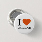 BADGE ROND 2,50 CM J'ADORE LES CARROTES (Devant & derrière)