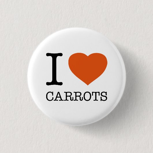BADGE ROND 2,50 CM J'ADORE LES CARROTES (Devant)