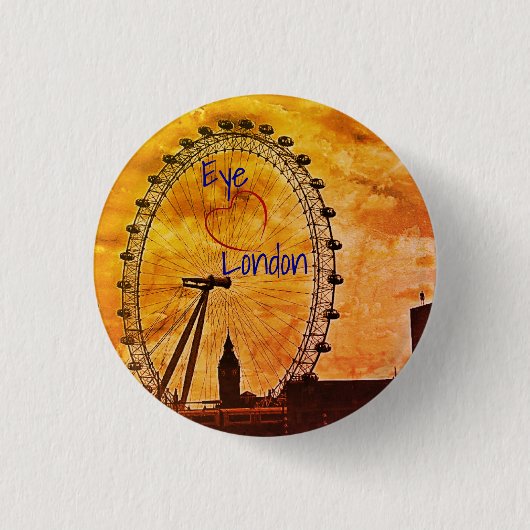 Badge Rond 2,50 Cm J'adore London Button (Devant)