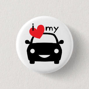 Badge Rond 2,50 Cm J'adore ma voiture !