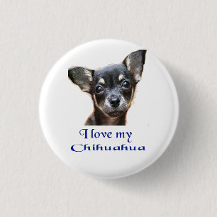 Badge Rond 2,50 Cm J'adore mon Chihuahua