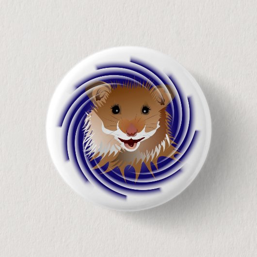Badge Rond 2,50 Cm J'adore mon hamster (Devant)