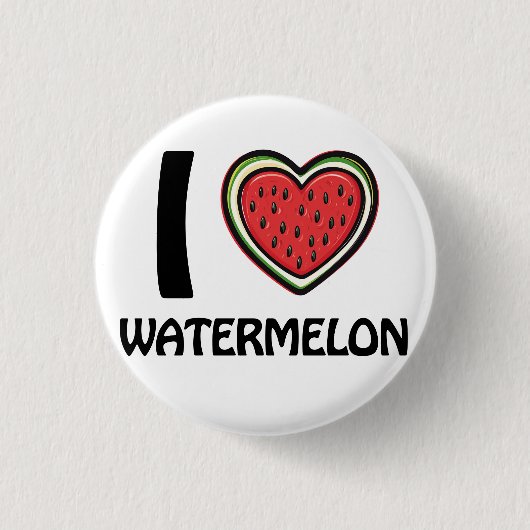 Badge Rond 2,50 Cm J'adore Watermelon (Devant)