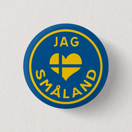 Badge Rond 2,50 Cm Jag älskar Småland (Devant)
