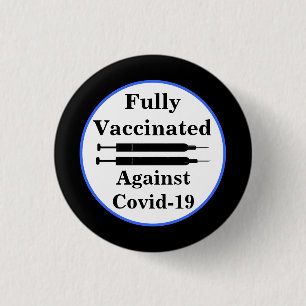 Badge Rond 2,50 Cm J'Ai Été Vacciné Contre Le Bouton Coronavirus