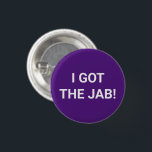 Badge Rond 2,50 Cm J'ai eu le bouton Jab violet Vacciné pin<br><div class="desc">J'ai obtenu Jab,  violet et blanc Vacciné bouton épingle minimaliste style simple élégant</div>
