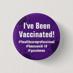 Badge Rond 2,50 Cm J'ai eu le vaccin contre le virus Covid-19 avec le