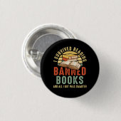 Badge Rond 2,50 Cm J'Ai Survécu À La Lecture Interdite Livres Livre L (Devant & derrière)