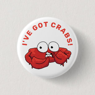 Badge Rond 2,50 Cm J'ai un T-shirt de crabes
