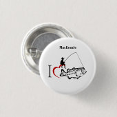 Badge Rond 2,50 Cm J'aime aller pêcher l'étiquette nommée (Devant & derrière)
