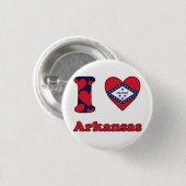 Badge Rond 2,50 Cm J'aime Arkansas (Devant & derrière)