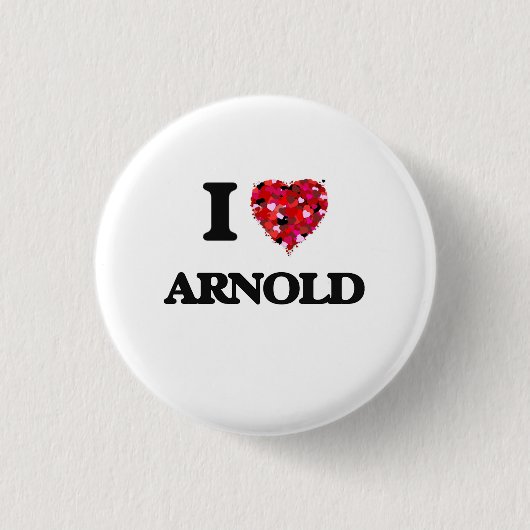Badge Rond 2,50 Cm J'aime Arnold (Devant)