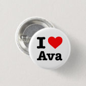 BADGE ROND 2,50 CM "J'AIME AVA " (Devant & derrière)