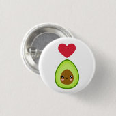 Badge Rond 2,50 Cm J'aime Avocado (Devant & derrière)