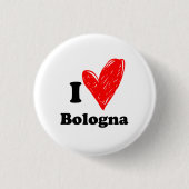 Badge Rond 2,50 Cm J'aime Bologne (Devant)