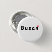 Badge Rond 2,50 Cm J'aime Busan (Devant & derrière)