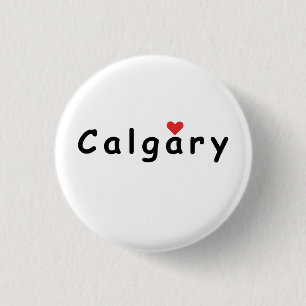 Badge Rond 2,50 Cm J'aime Calgary